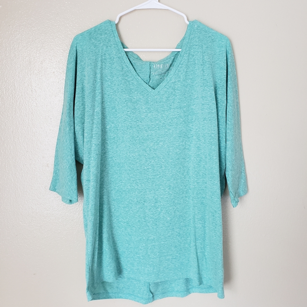 Turquoise batwing top